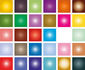 Fototapeta premium Cuadros de degradados de varios colores. 