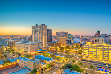 Fototapeta na wymiar El Paso, Texas, USA Downtown Skyline