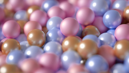 Beautiful festive background with balloons. 3d illustration, 3d rendering.