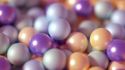 Beautiful festive background with balloons. 3d illustration, 3d rendering.