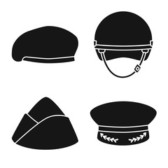 Vector design of traditional and armed symbol. Collection of traditional and officer vector icon for stock.