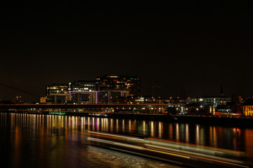 Cologne a city on the Rhine at night as a skyline