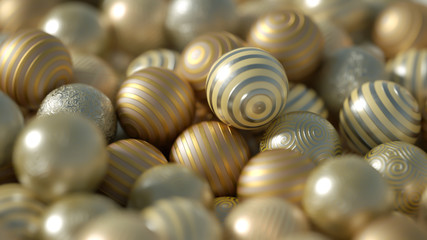 Beautiful festive background with balloons. 3d illustration, 3d rendering.