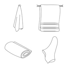 Vector design of fabric and hygiene logo. Set of fabric and bathroom stock vector illustration.