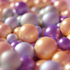Beautiful festive background with balloons. 3d illustration, 3d rendering.