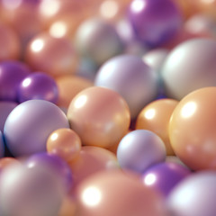 Beautiful festive background with balloons. 3d illustration, 3d rendering.