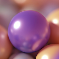 Beautiful festive background with balloons. 3d illustration, 3d rendering.