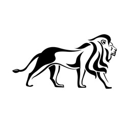 Naklejka premium lion logo, royal king animal, vector illustration