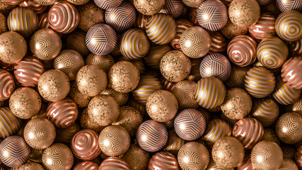 Beautiful festive background with balloons. 3d illustration, 3d rendering.