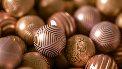 Beautiful festive background with balloons. 3d illustration, 3d rendering.