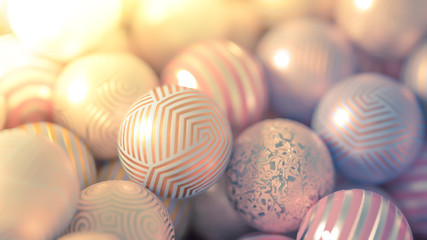 Beautiful festive background with balloons. 3d illustration, 3d rendering.