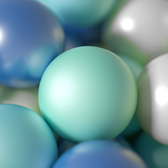 Beautiful festive background with balloons. 3d illustration, 3d rendering.
