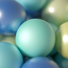 Beautiful festive background with balloons. 3d illustration, 3d rendering.