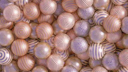 Beautiful festive background with balloons. 3d illustration, 3d rendering.