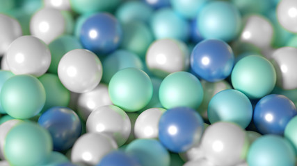 Beautiful festive background with balloons. 3d illustration, 3d rendering.