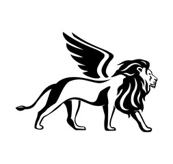 lion logo, royal king animal, vector illustration