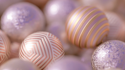 Beautiful festive background with balloons. 3d illustration, 3d rendering.