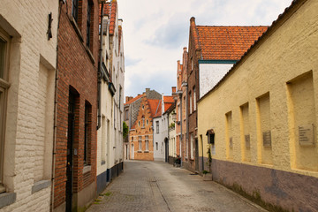 Obraz na płótnie Canvas Barrow street in old town Bruges