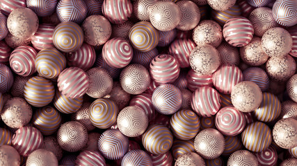 Beautiful festive background with balloons. 3d illustration, 3d rendering.