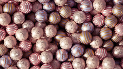 Beautiful festive background with balloons. 3d illustration, 3d rendering.