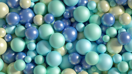 Beautiful festive background with balloons. 3d illustration, 3d rendering.