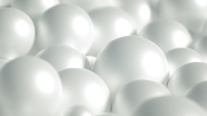 Beautiful festive background with balloons. 3d illustration, 3d rendering.