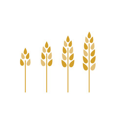 Agriculture wheat set. Farming. Windmill, ears of wheat, field harvester, farmer, Isolated vector illustrations