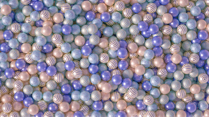 Beautiful festive background with balloons. 3d illustration, 3d rendering.