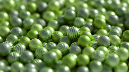 Beautiful festive background with balloons. 3d illustration, 3d rendering.