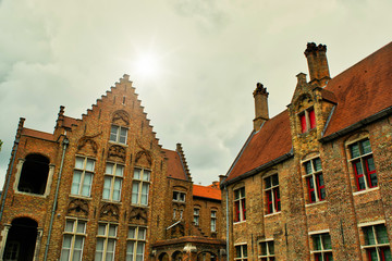 Fototapeta na wymiar Old buildings in Bruges