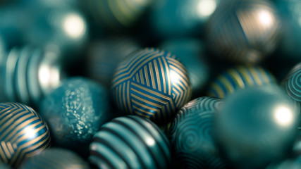 Beautiful festive background with balloons. 3d illustration, 3d rendering.