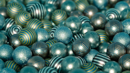 Beautiful festive background with balloons. 3d illustration, 3d rendering.