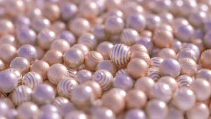 Beautiful festive background with balloons. 3d illustration, 3d rendering.