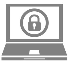 Security icons set - lock notebook. Vector icon.