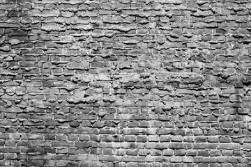 Empty old brick wall texture. Painted problematic wall surfaces. Rough. Grunge, stone, background. Abstract web banner.