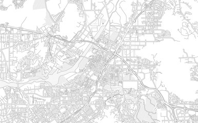 Fototapeta na wymiar Riverside, California, USA, bright outlined vector map