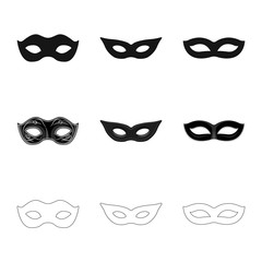 Vector illustration of luxury and celebration symbol. Collection of luxury and hide stock vector illustration.