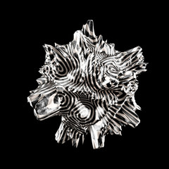 Abstract shape background. 3d illustration, 3d rendering.