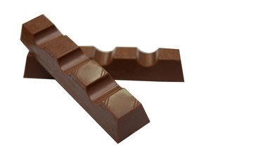 chocolate on white background