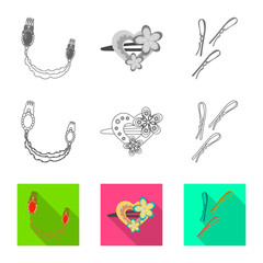 Isolated object of beauty and fashion icon. Set of beauty and female stock symbol for web.