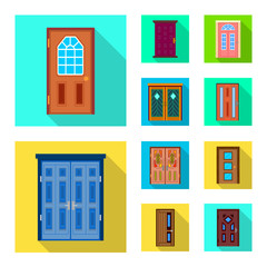 Vector design of architecture and modern symbol. Collection of architecture and construction stock vector illustration.