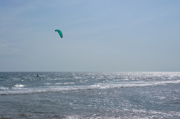 Kiteboarding in the south china sea