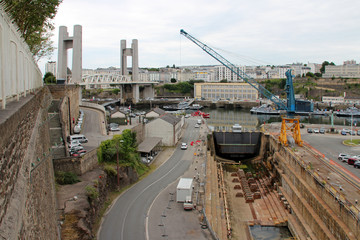 port in brest (brittany - france)