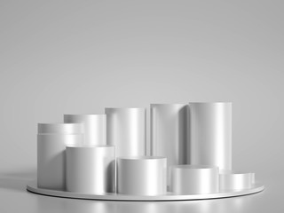 Minimalism abstract background, pedestal. 3d illustration, 3d rendering.