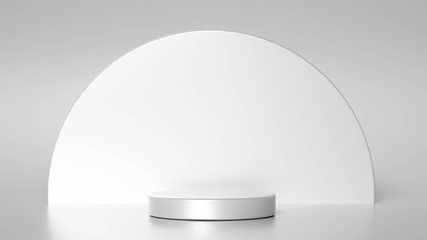 Minimalism abstract background, pedestal. 3d illustration, 3d rendering.