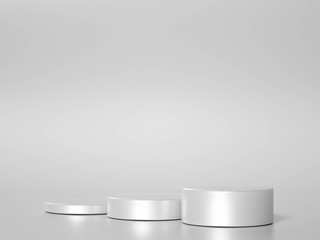 Minimalism abstract background, pedestal. 3d illustration, 3d rendering.