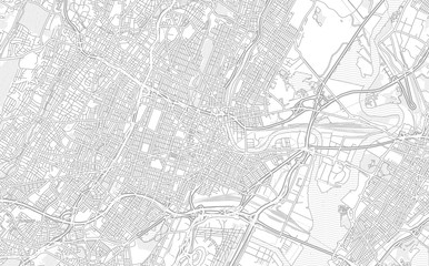 Fototapeta na wymiar Newark, New Jersey, USA, bright outlined vector map