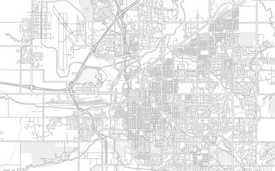 Fototapeta na wymiar Lincoln, Nebraska, USA, bright outlined vector map
