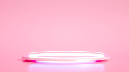 Minimalism abstract background, pedestal. 3d illustration, 3d rendering.