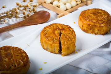 Traditional Chinese cuisine during the Mid-Autumn Festival